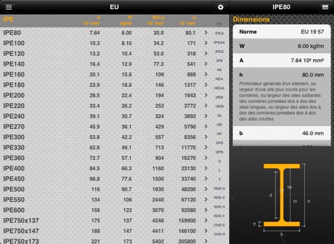 Screenshot #4 pour Steel Profiles