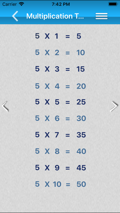 Screenshot #2 pour Multiplication - Times  Tables