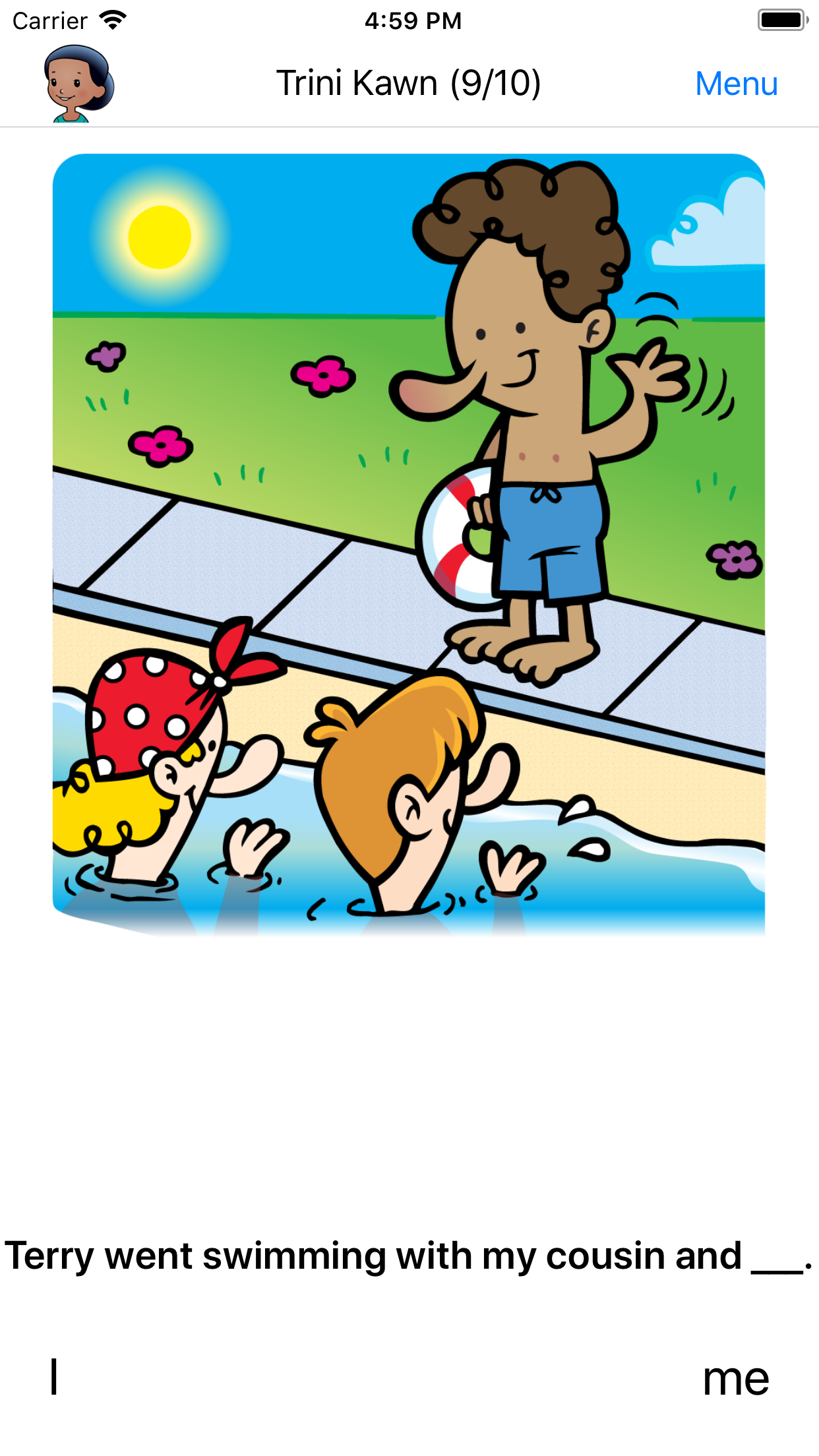 Using I and Me Fun Deck screenshot 3