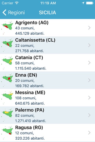 Comuni d'Italia screenshot 2