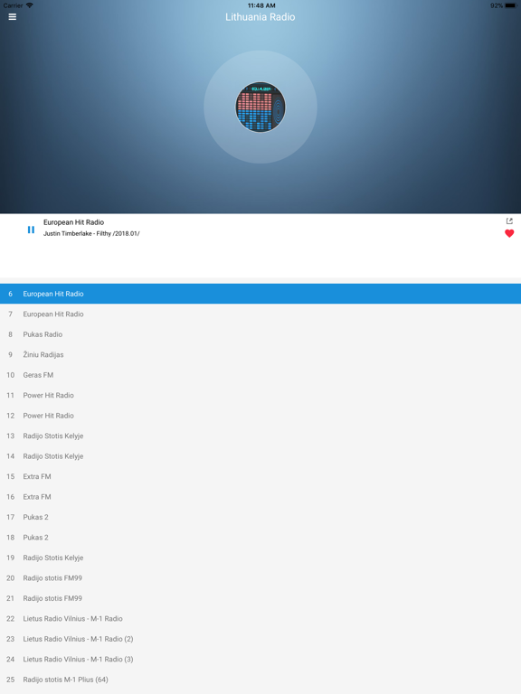 Lithuanian Radio FM: Lietuvos iPad screenshot 4 - Music app
