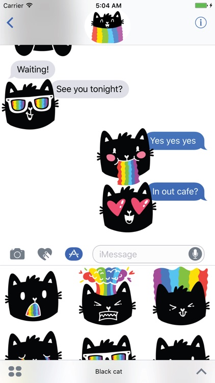 Rainbow cat! Stickers for iMessage