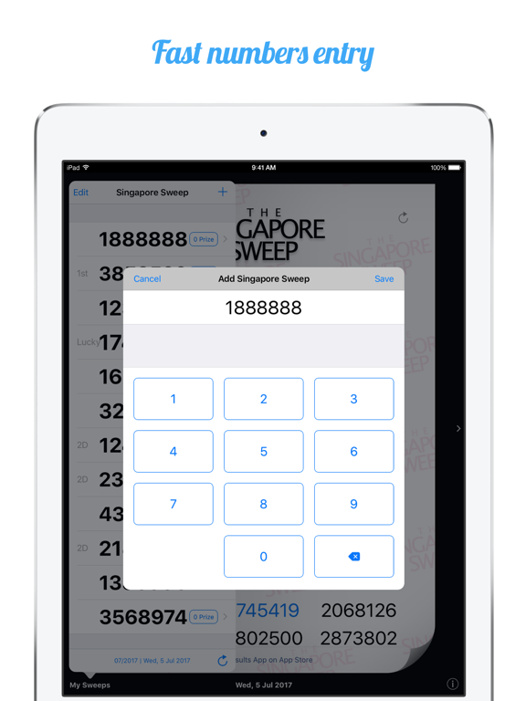 Singapore Sweep Results iPad screenshot 4 - Lifestyle app