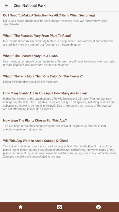 Zion Park Wildflowers iPhone screenshot 6 - Travel app