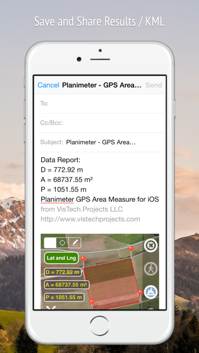 Planimeter - Field Area Measure on Map and by GPS Tracking Screenshot 5