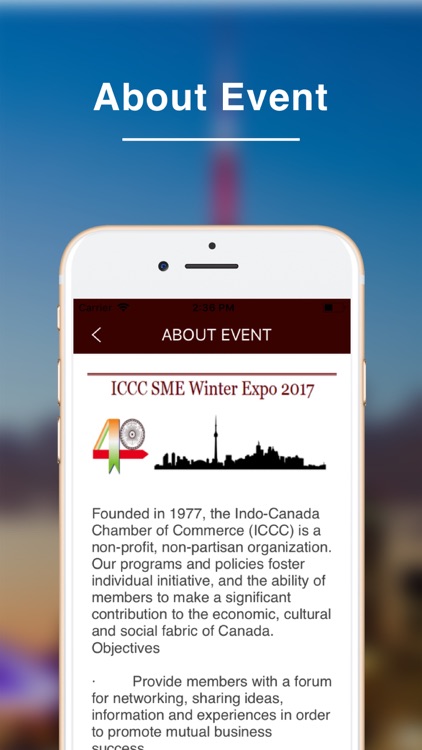 ICCC SME Winter Expo 2017 APP