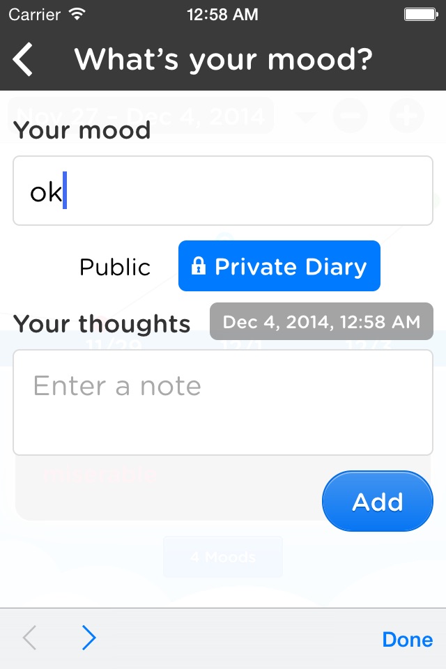 Moodtrack Private Diary screenshot 3