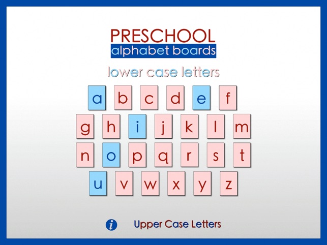 Preschool Alphabet Boards