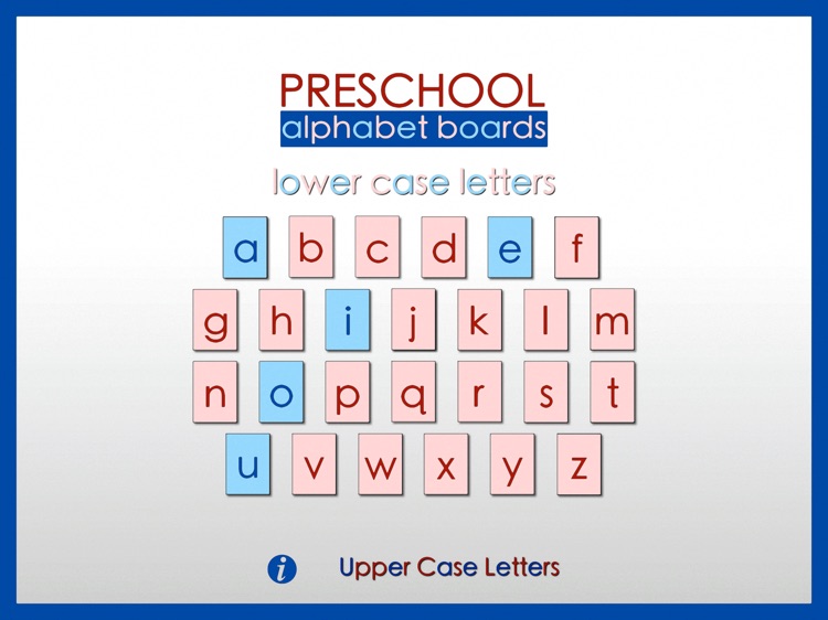 Preschool Alphabet Boards