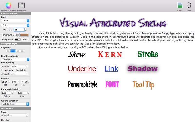 Screenshot #1 pour Visual Attributed String