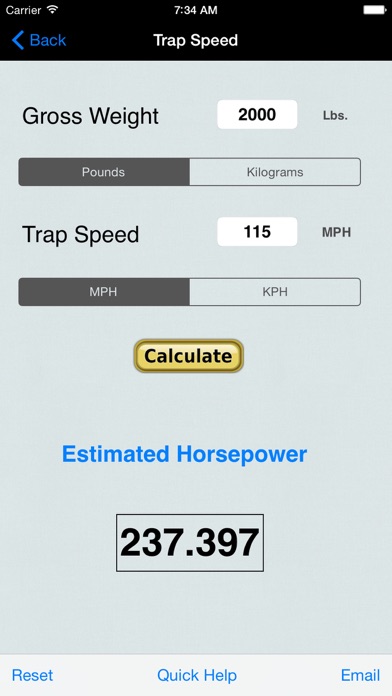 Horsepower Trap Speed Calcのおすすめ画像3