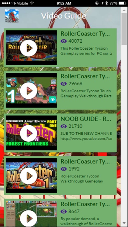Game Guide for RollerCoaster Tycoon