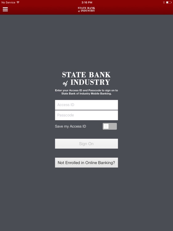 State Bank of Industry for iPad