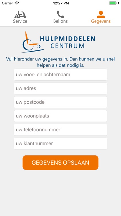 Hulpmiddelencentrum ServiceApp