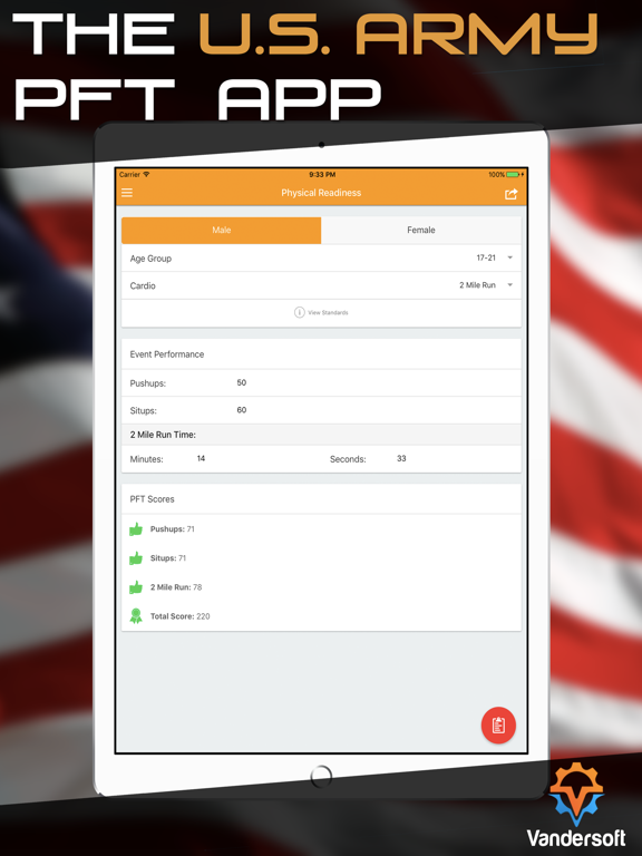 Screenshot #4 pour Army PRT - U.S. Army APFT Calculator