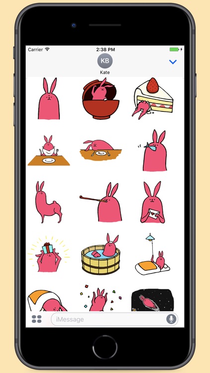 Crazy Pink Rabbit Stickers