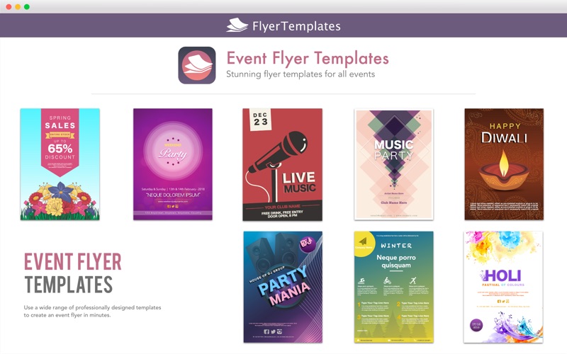 flyer templates & design by ca iphone screenshot 4