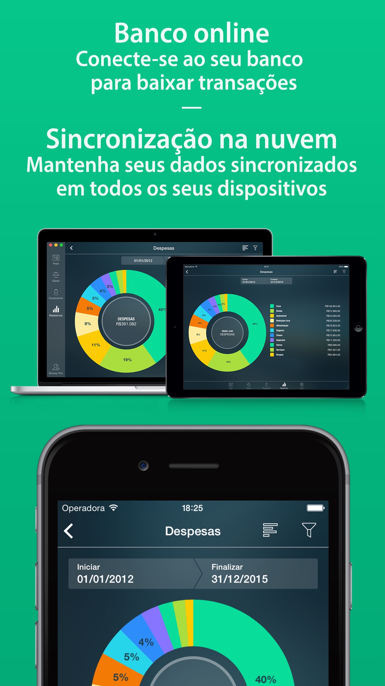 Screenshot do app Money Pro: Finanças Pessoais