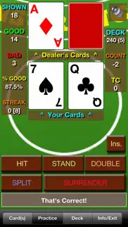 blackjack teacher pro (21 pro) iphone screenshot 1