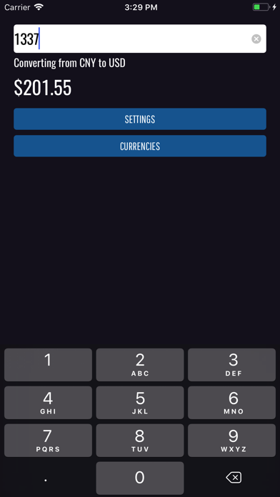 To Dollar Converter app screenshot