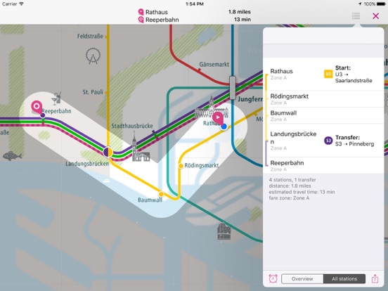 Screenshot #6 pour Hamburg Rail Map Lite