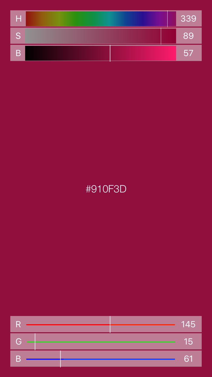 Colormix - RGB HSB and Hex