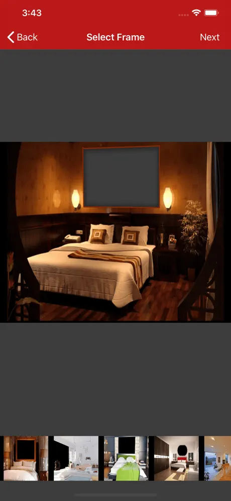 Bedroom photo frames