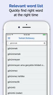 turkish dictionary + iphone screenshot 2
