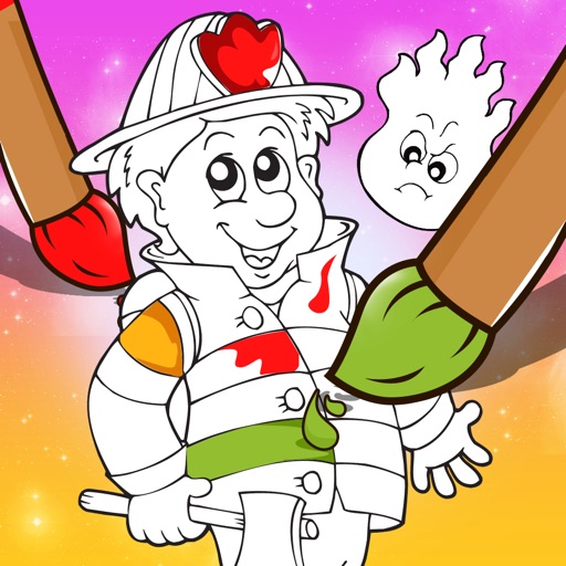 A Firefighter Coloring Book for Children: Learn to Color Firemen and Eqipment icon