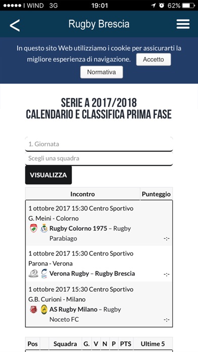 Rugby Brescia screenshot 2