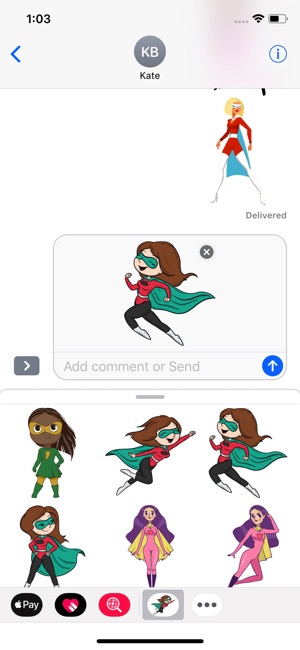 Female Superhero Stickers(圖2)-速報App