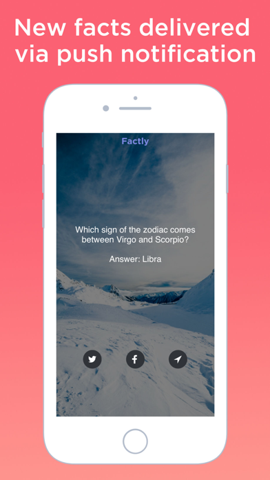 Factly - Daily random facts iPhone screenshot