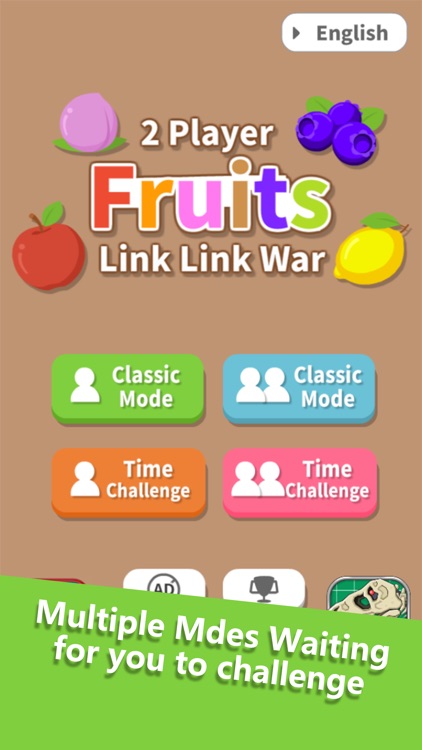 2 Player Fruits Link Link War