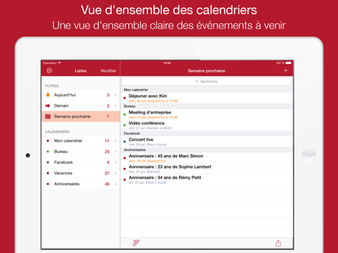 Screenshot #4 pour Cal List - Événements liste