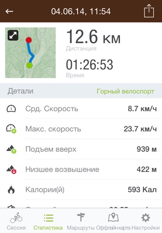 Runtastic Mountain Bike PRO screenshot 2