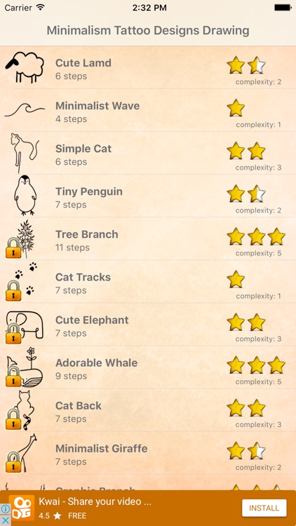 Minimalism Tattoo Designs Drawing App