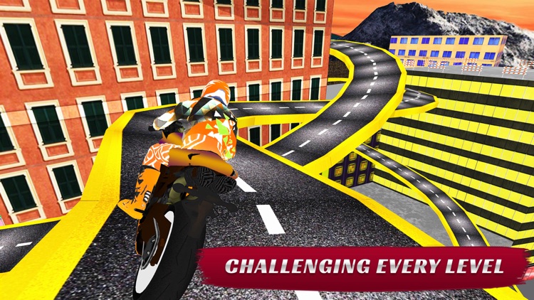 Rooftop Tricky Bike Stunts 3D