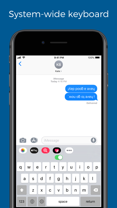 Screenshot #3 pour Upside down text keyboard