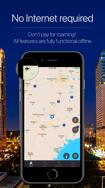 Texas, USA Offline Navigation