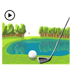 Animated Golf Swing Sticker