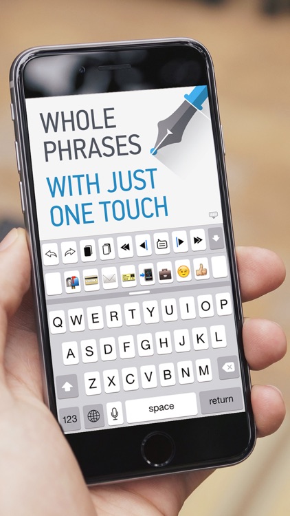 eWriter. Text in buttons.