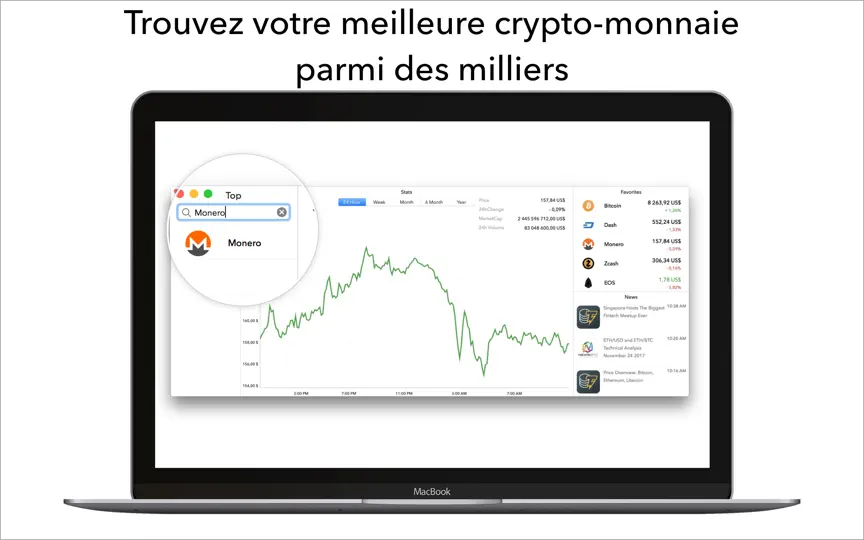 Capture d'écran de Cours Crypto Monnaie sur iPhone 5