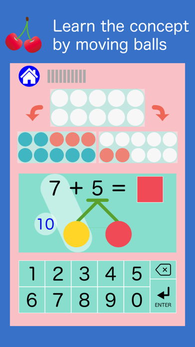 Screenshot #1 pour Cherry Calc:Mastering addition