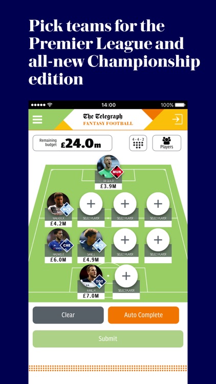 TFF: Pick and manage your Fantasy Football Team