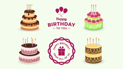 Birthday iMessage Sticker App screenshot 4