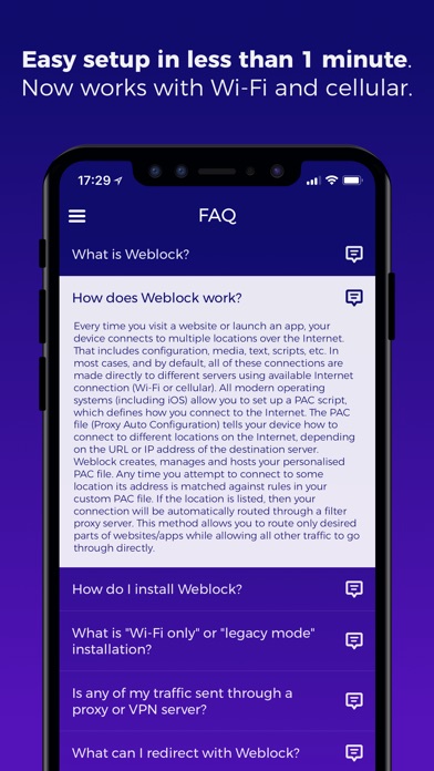 Weblock: adblock & proxy screenshot1
