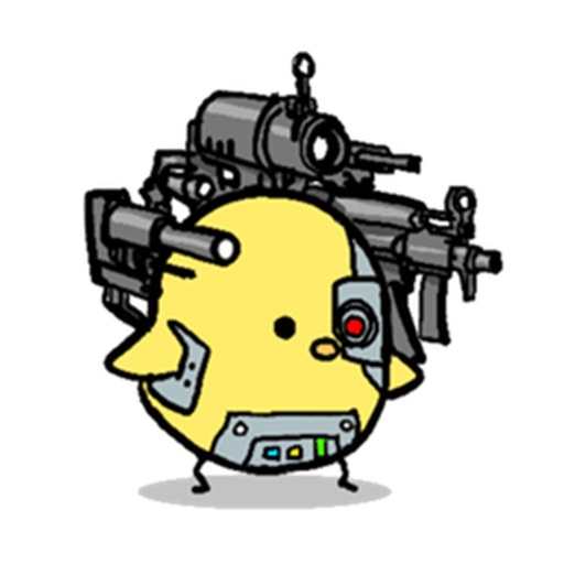 Chick-Commander Robot Sticker