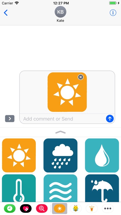 Weather stickers and emoji screenshot 2