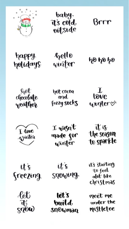 Winter Lettering