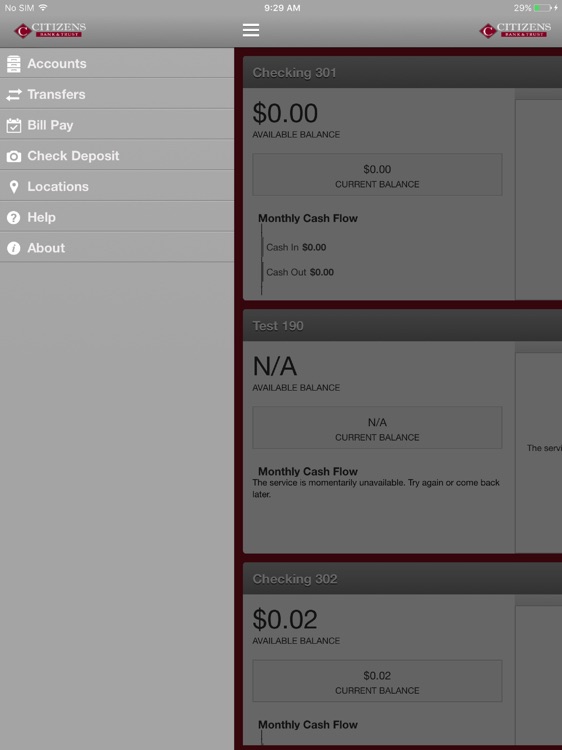 Citizens Bank and Trust iPad Version